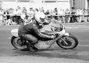 Images Dated 12th July 2019: Jack Higham (Yamaha) 1975 Junior Manx Grand Prix