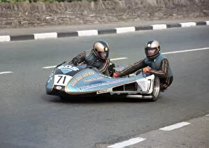 Images Dated 19th August 2020: Jack Muldoon & Alistair Green (Yamaha) 1982 Sidecar TT