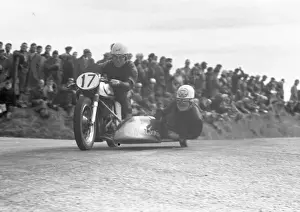 Jack Rowlands & D C Alcock (Norton) 1957 Sidecar TT