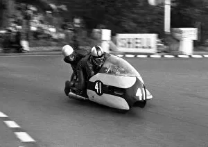 Images Dated 18th October 2019: Jack Steer & M J Skevington (Norton) 1966 Sidecar TT