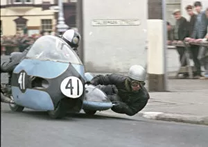 Images Dated 13th December 2021: Jack Steer & M J Skevington (Norton) 1966 Sidecar TT