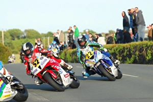 Ivan Lintin Gallery: James Cowton (Honda) and Ivan Lintin (Kawasaki) 2015 Southern 100