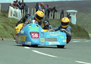 Images Dated 19th July 2020: James Norbury & Norman Elcock (Jacobs Yamaha) 1995 Sidecar TT