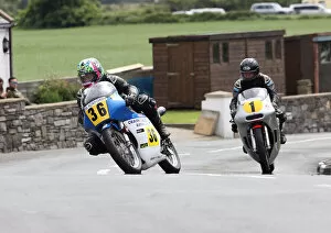 Images Dated 27th August 2022: Jamie Coward (Craven Norton) and Alan Oversby (Ireland Honda) 2022 Pre TT Classic