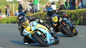 Jamie Coward Gallery: Jamie Coward (Honda) and Billy Redmayne (Honda) 2015 Southern 100