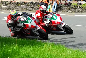 Jamie Hamilton and Michael Rutter (Kawasaki) 2013 Lightweight TT practice