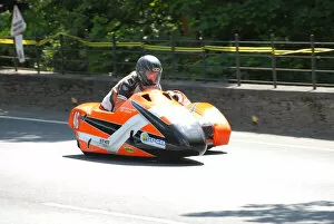 Images Dated 13th April 2021: Jean-Claude Huet & Johnathan Huet (LCR Honda) 2008 Sidecar TT