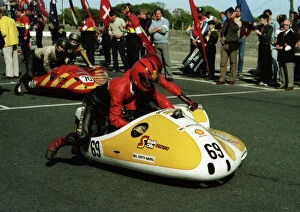 Images Dated 10th March 2018: Jed Tennant & Maria Clarke (Suzuki) 1984 Sidecar TT