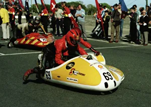 Images Dated 10th March 2018: Jed Tennant & Maria Clarke (Suzuki) 1984 Sidecar TT