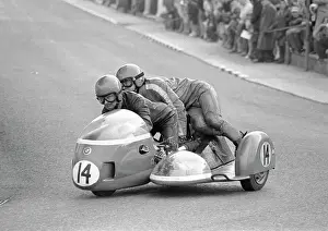 Triumph Prints: Jeff Gawley & Francis Knights (Triumph) 1972 750 Sidecar TT