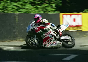 Images Dated 11th July 2011: Jim Moodie at Braddan Bridge, 1999 Junior TT