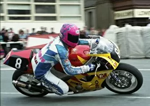 Images Dated 15th July 2011: Jim Moodie at Parliament Square: 1993 Supersport 400 TT