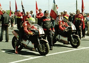 Ducati Collection: Jim Wells (Kawasaki) and Asa Moyce (Ducati) 1984 Formula One TT