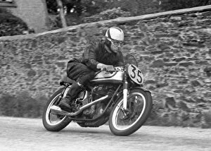 Images Dated 7th January 2021: Jimmy Drysdale (Norton) 1955 Senior Manx Grand Prix