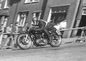 Images Dated 28th October 2021: Jimmy Morton (AJS) 1958 Junior Manx Grand Prix