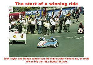 Images Dated 25th March 2023: Jock Taylor Benga Johannson Fowler Yamaha 1982 Sidecar TT