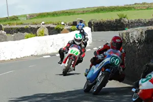 Terry Kermode Prints: Joe Akroyd (Suzuki) and Terry Kermode (Yamaha) 2015 Pre TT Classic