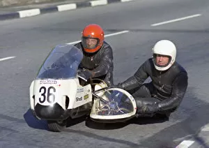 Images Dated 16th June 2022: Joe Coxon & W Costelloe (Devimead BSA) 1973 750 Sidecar TT