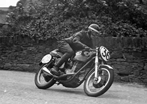 Images Dated 27th September 2020: Joe Glazebrook (AJS) 1955 Junior TT