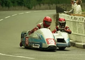 Images Dated 2nd April 2017: Joe Heys & Christian Hefti (Heys Yamaha) 1986 Sidecar TT