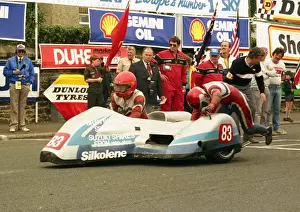 Joe Heys & Christian Hefti (Yamaha) 1988 Sidecar TT