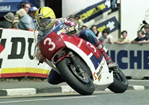 Joey Dunlop (Honda) at Quarter Bridge: 1983 Formula One TT