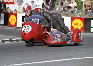Images Dated 26th August 2020: John Brandon & Cliff Holland (BMW) 1968 500 Sidecar TT