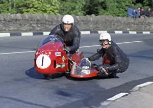 Images Dated 7th October 2020: John Brandon & Cliff Holland (JCLS Honda) 1973 750 Sidecar TT