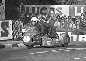 Images Dated 16th June 2022: John Brandon & Cliff Holland (JCLS Honda) 1973 750 Sidecar TT