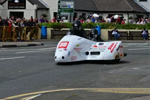 Images Dated 20th March 2020: John Chandler & Annette Daykin (Shelbourne Yamaha) 2013 Sidecar TT