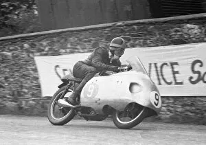 Images Dated 3rd April 2022: John Clark (AJS) 1956 Junior TT