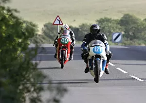 Images Dated 23rd August 2022: John Cliffe (Norton) and Barry Davidson (J+G Honda) 2022 Pre TT Classic