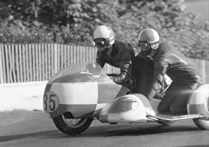 Images Dated 6th April 2022: John Crick & D Senior (C B Triumph) 1968 Sidecar TT