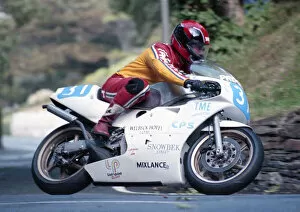 Images Dated 18th June 2022: John Davies (Padgett Yamaha) 1990 Junior Manx Grand Prix