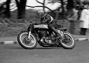 Images Dated 26th January 2019: John Deaville (Norton) 1957 Senior Newcomers Manx Grand Prix