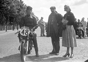 Images Dated 6th October 2021: John Fisher (AJS) 1954 Junior TT