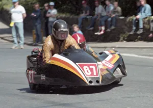 Images Dated 7th October 2020: John Hartell & John Jefferson (Windle Yamaha) 1985 Sidecar TT