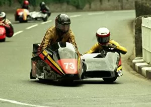 Images Dated 21st July 2017: John Hartell & Nick Roche (Armstrong) 1988 Sidecar TT