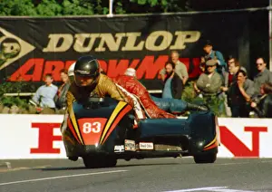 Nick Roche Prints: John Hartell & Nick Roche (CWH Armstrong) 1987 Sidecar TT