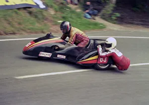 Images Dated 25th December 2021: John Hartell & Nick Roche (CWH Armstrong) 1987 Sidecar TT