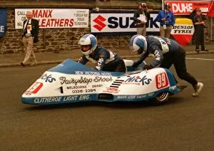 Images Dated 10th March 2018: John Holden & David Burgess (Yamaha) 1988 Sidecar TT