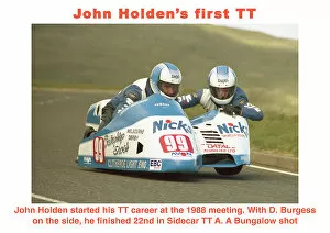 Images Dated 25th March 2023: John Holden David Burgess Yamaha 1988 Sidecar TT