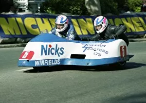 Ian Watson Gallery: John Holden & Ian Watson (Baker Kawasaki) 1991 Sidecar TT