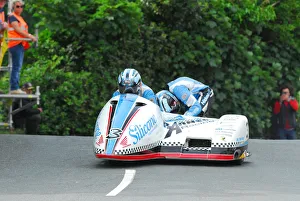 Images Dated 8th June 2018: John Holden & Lee Cain (Honda LCR) 2018 Sidecar TT