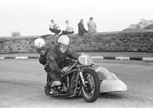 Images Dated 1st January 2022: John Horan & J A Bowden (Norton) 1959 Sidecar TT