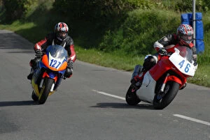 Images Dated 19th May 2007: John Hulley (46) and Anthony Redmond (Honda) 2007 Jurby Road