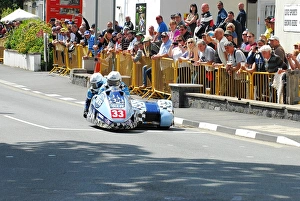 Images Dated 9th June 2015: John and Jake Lowther (Honda); 2015 Sidecar TT