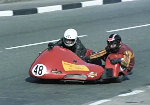 Images Dated 19th August 2020: John Philips & Andy Cooper (Yamaha) 1981 Sidecar TT