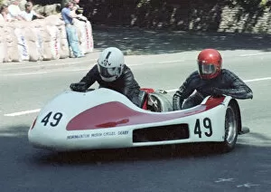 Images Dated 20th August 2020: John Phillips & Malcolm Hollis (Yamaha) 1982 Sidecar TT