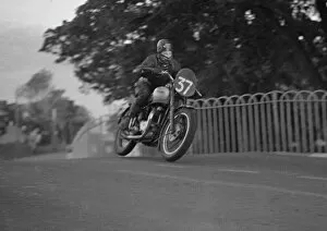 Images Dated 12th May 2023: John R Burrows Triumph 1949 Senior Clubman TT Practice